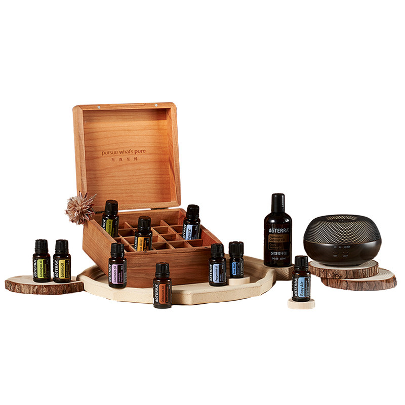 多特瑞官方旗舰店精油居家B备首购套装10瓶正品香薰机椰子油木盒