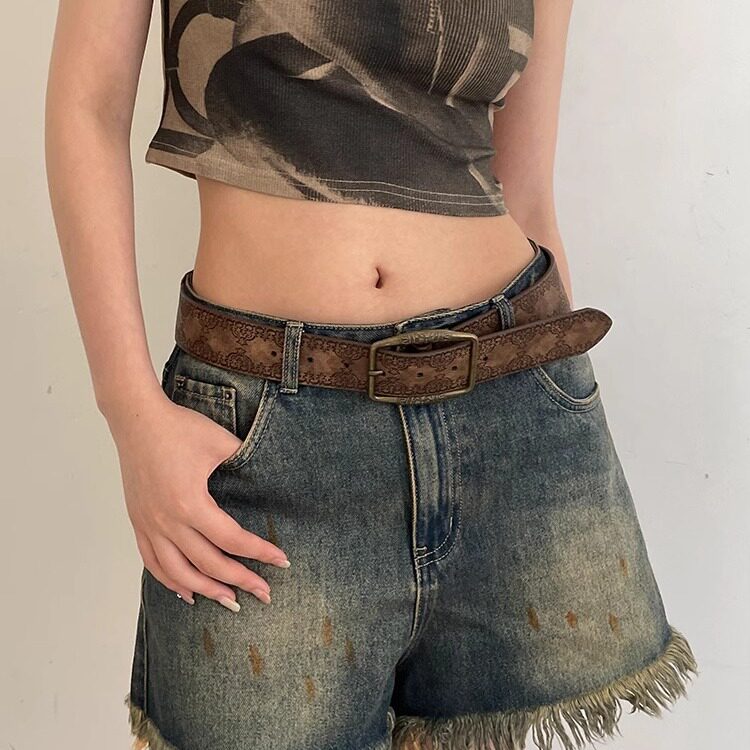 腰带女y2k高级感美式复古