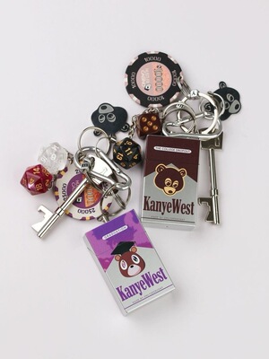 manjusaka 专辑烟灰盒辍学熊挂饰钥匙扣裤链包挂潮流礼物配饰