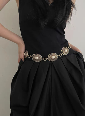 manjusaka 女民族风腰链2026新款复古金属高级感百搭配裙子细腰带