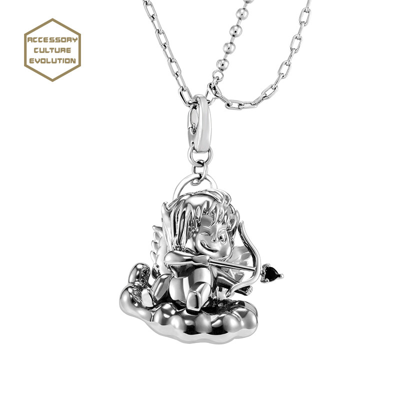 埃斯意 choose自由天使吊坠潮流个性设计感项链小众时尚嘻哈男女