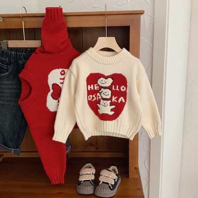 儿童毛衣加厚2025冬季男