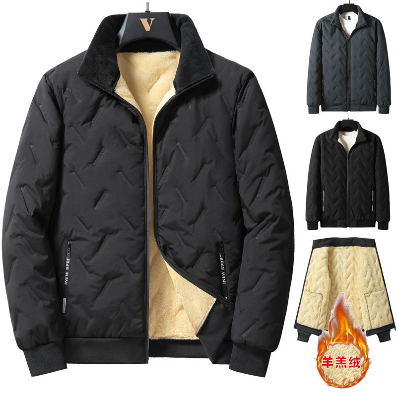 冬装加绒外套男士加厚羊