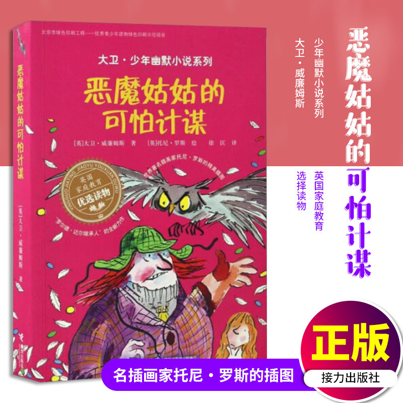 恶魔姑姑的可怕计谋 大卫少年幽默小说系列 英国家庭教育读物6-12岁儿童文学书籍一二三四五六年级中小学生课外读物故事书畅销书