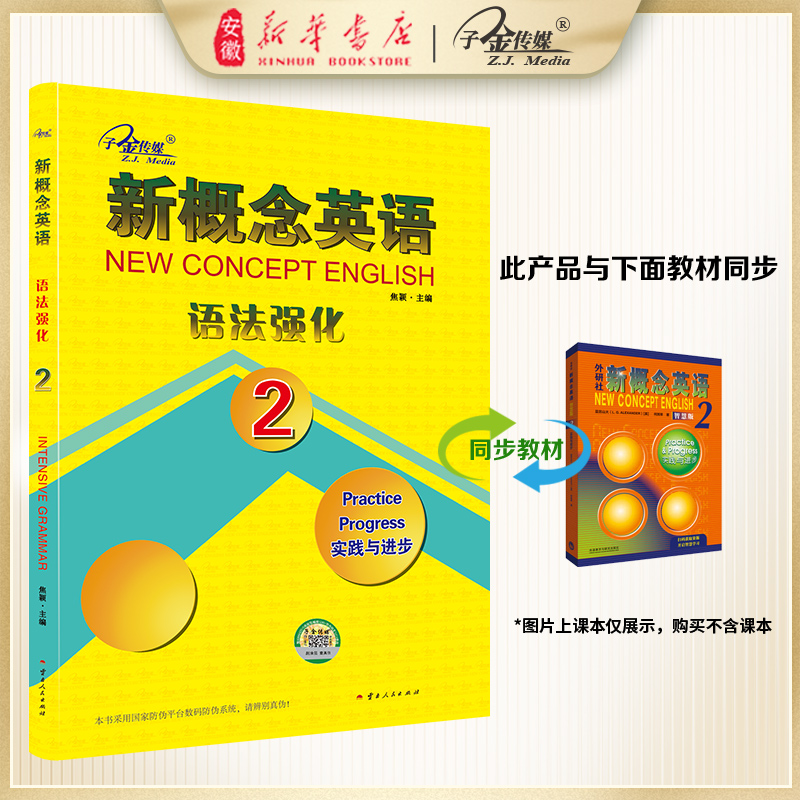 新概念英语2 语法强化2 (实践与进步) 新概念英语同步配套练习，语法聚焦，语法拓展，搭配智慧版教材