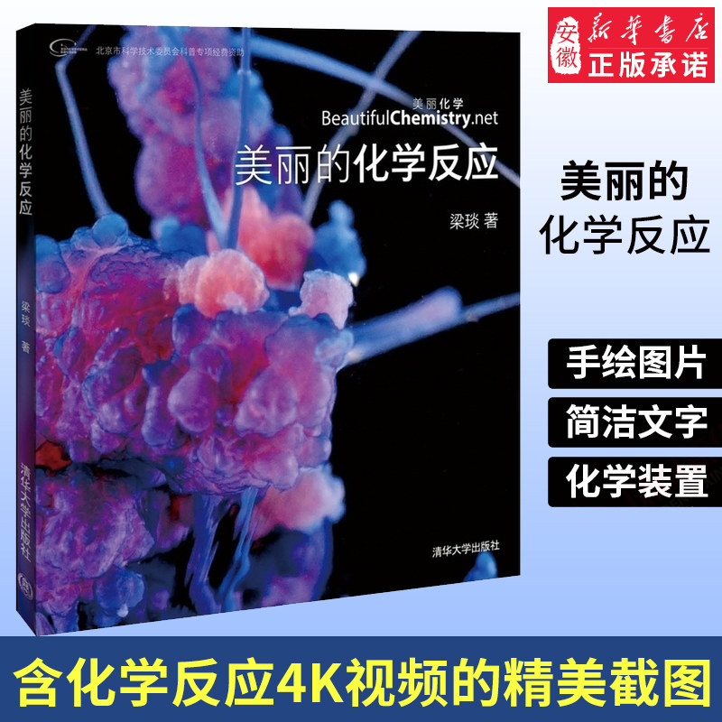 美丽的化学反应 梁琰 化学实验大全教程书籍 化学装置手绘图片 含化学