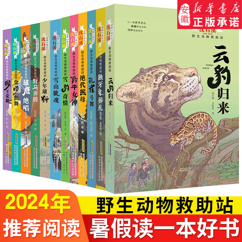 沈石溪动物小说系列全套野生动物救助站7-12周岁儿童文学读物小学生课外阅读书籍三四五六年级初中生 阅读 独牙象葬礼云豹归来