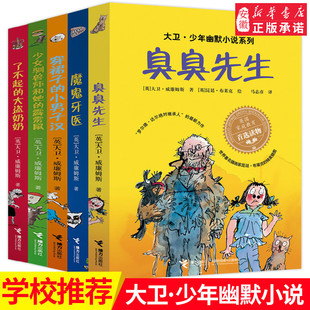 大卫少年幽默小说系列臭臭先生 魔鬼牙医了不起的大盗奶奶套装全5册儿童文学书籍6-7-9-10岁初中小学生校园励志小说故事书少儿图书