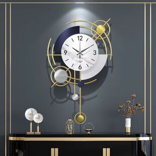轻奢简约客厅装 北欧挂钟 饰钟表创意现代静音时钟卧室家用挂墙时尚