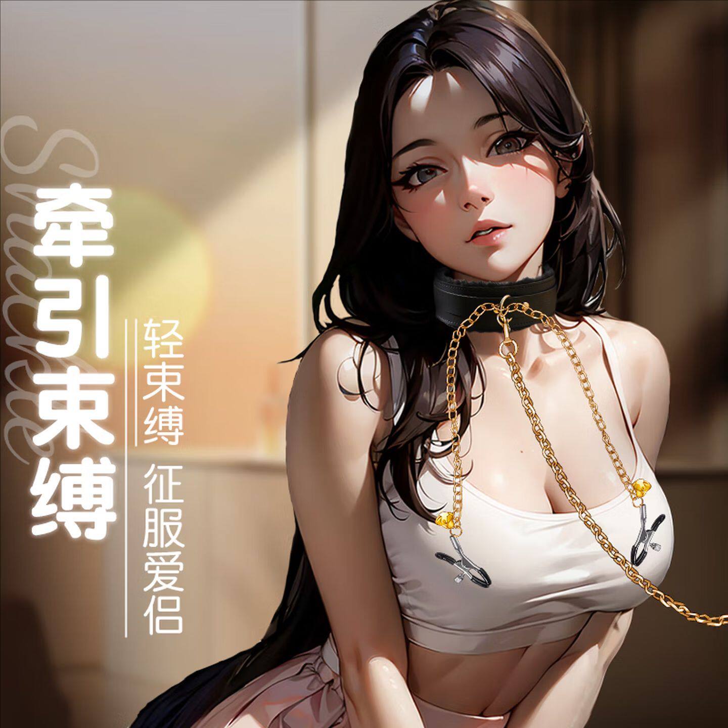 情趣用品SM道具牵引乳夹项圈狗炼子调教女奴脖套捆绑束缚成人玩具