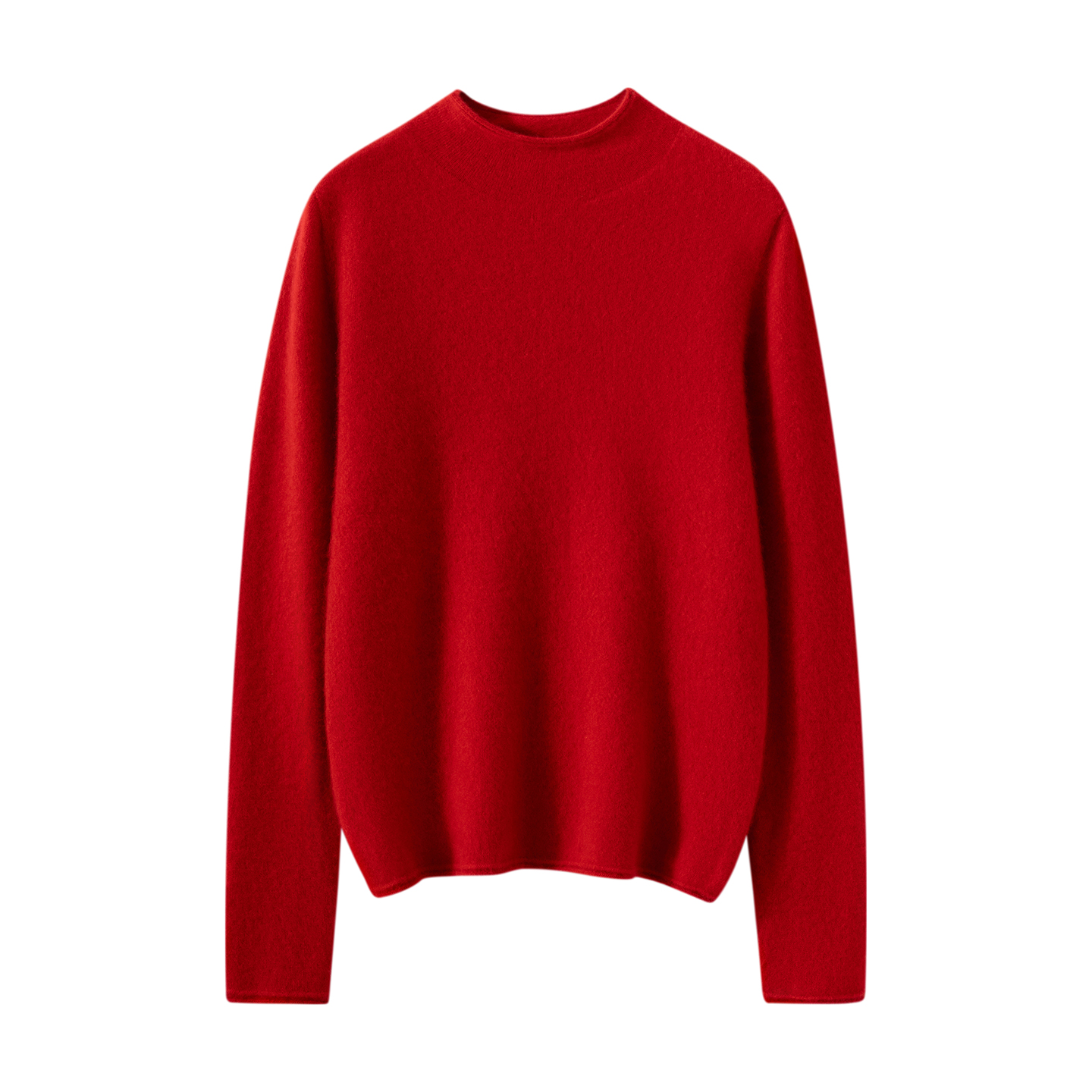 【一线成衣】100%纯山羊绒卷边半高领针织打底衫女秋冬25新款毛衣