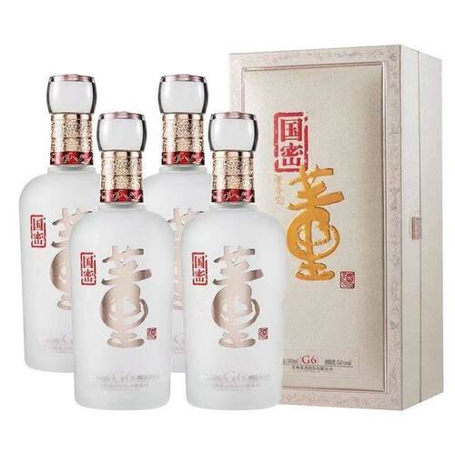 董国密G6/G3董香型白酒54度 500ml*4瓶礼盒整箱装 保证正品
