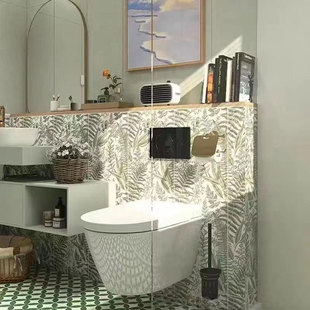 广东佛山瓷砖300x600厨房卫生间墙面砖法式花片砖网红植物花砖300