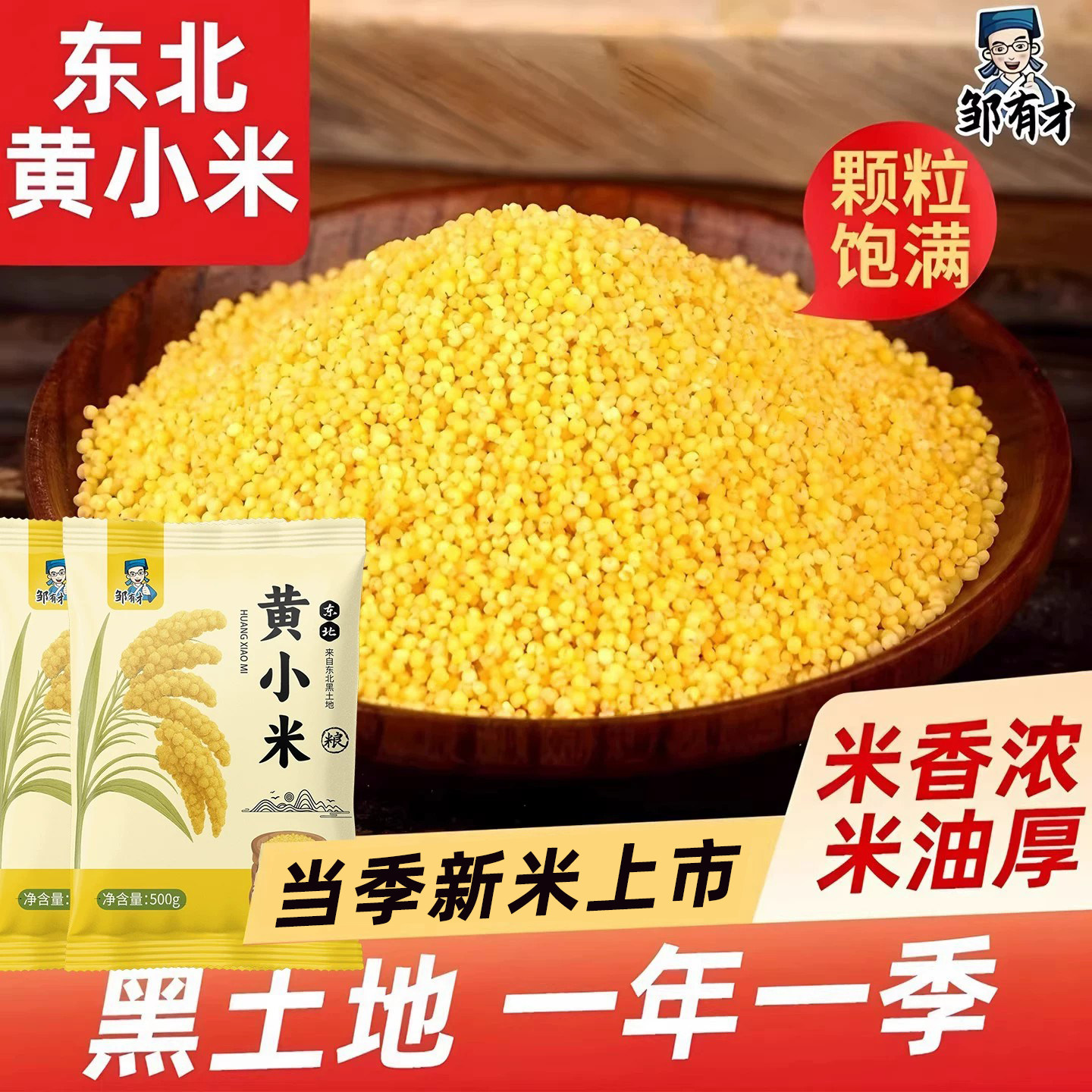 当季东北黄小米黑土地原产图片