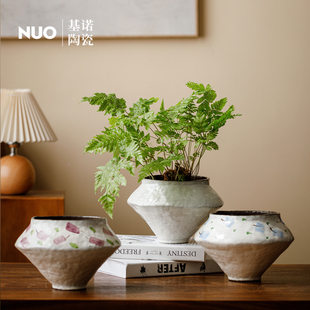 景德镇手绘陶土多肉透气大口径兰花陶瓷花盆兰月季绿萝家用绿植盆