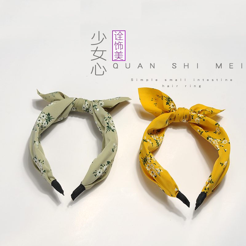 诠饰美小清新碎花可爱压刘海发箍