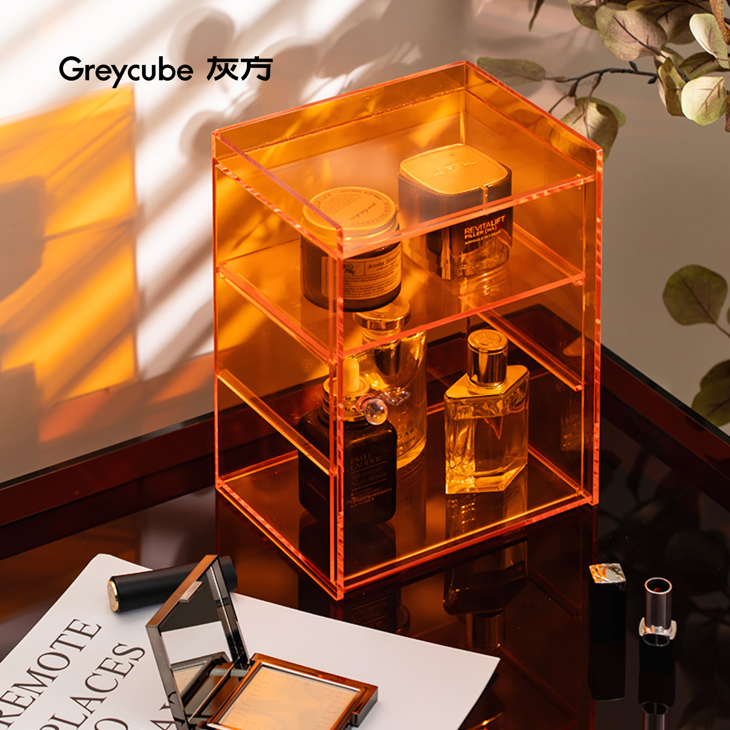 化妆品收纳盒抽屉放尘桌面梳妆台