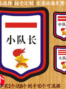副大队长标志三道杠小队长徽章一道杠中队长二道杆小学生袖章牌子