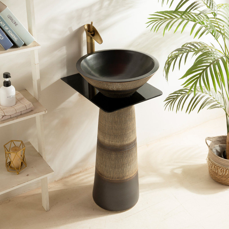 户外洗手盆庭院水池一体落地式