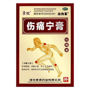 现货正品】景致伤痛宁膏10贴/盒消肿止痛关节扭伤肌肉韧带拉扭伤