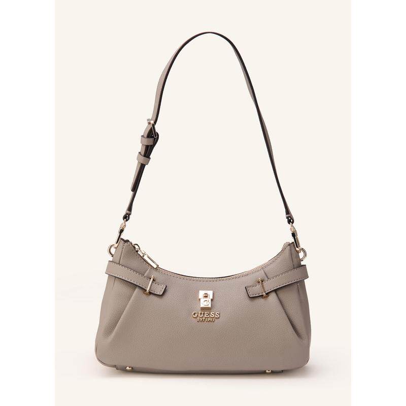 代购GUESS女士单肩包拉链外袋内拉链隔层主储物空间卡位设计灰色