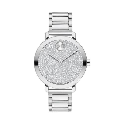 海外代购Movado/摩凡陀女士手表欧美腕表瑞士机芯生活防水不锈钢