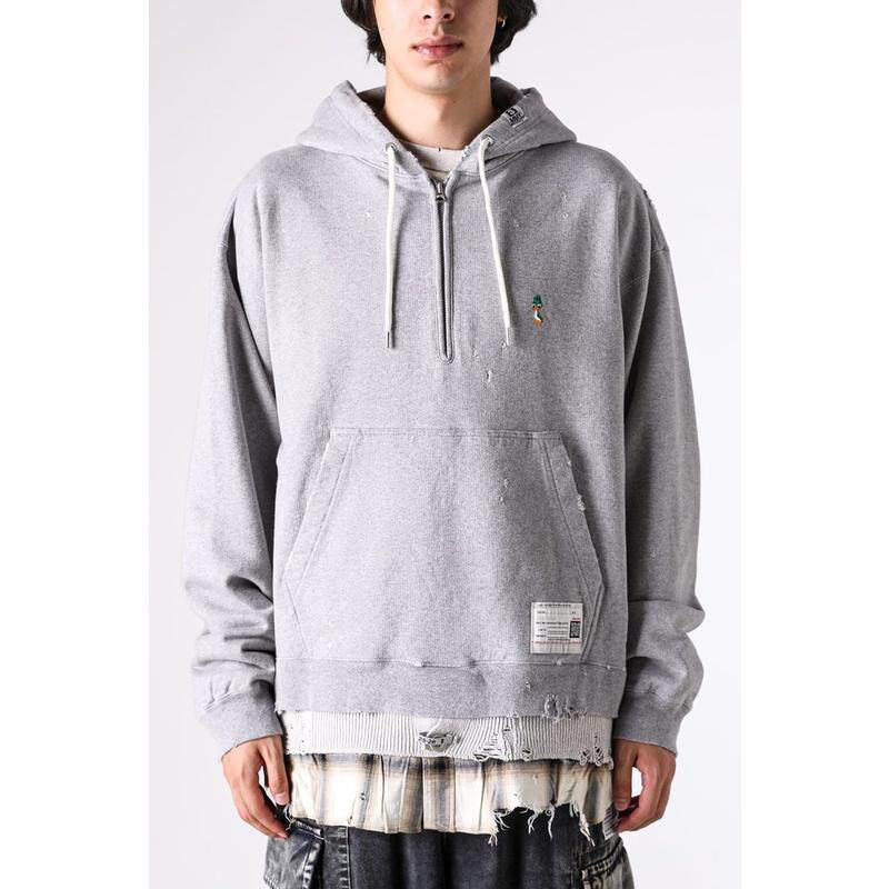 代购Maison Mihara Yasuhiro男士卫衣保暖舒适灰色棉质秋冬日常