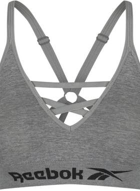 海外代购Reebok/锐步女士运动文胸透气高弹无缝可拆卸胸垫瑜伽