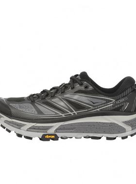 代购Hoka OneOne男士越野跑鞋轻量化防滑耐磨缓震黑色灰色合成底