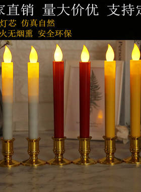 厂家直销led电子蜡烛仿真长杆蜡烛寺庙佛堂供佛灯佛前灯婚庆装饰