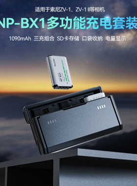 泰迅NP-BX1索尼相机电池充电器适用于索尼ZV-1Il RX1R RX1 WX500 WX700 WX350 RX100M6 RX100M5A收纳充电盒