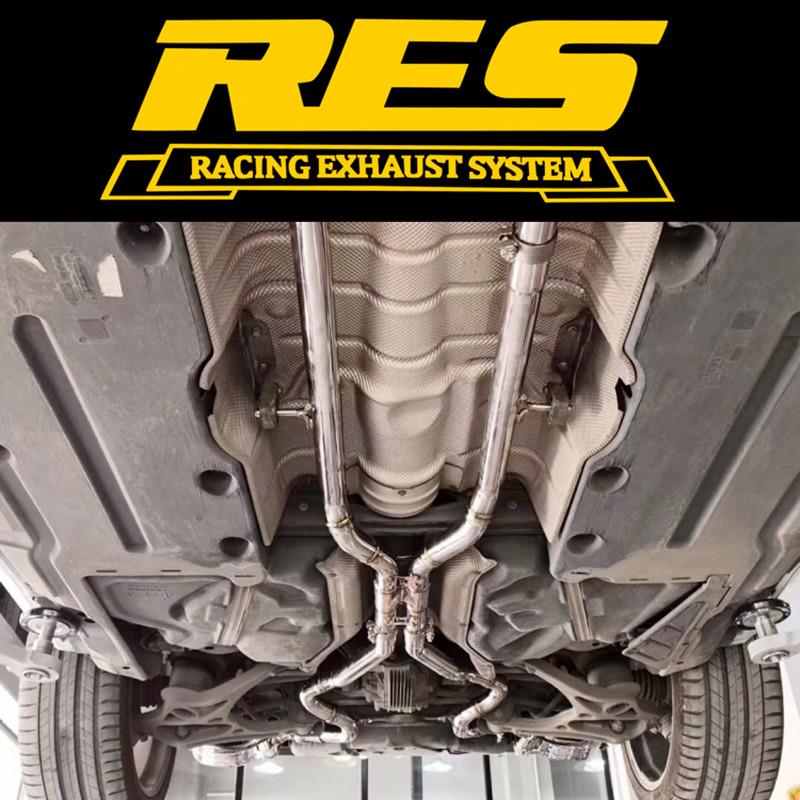 奔驰R300/R320/R400改装RES不锈钢排气 中尾段遥控阀门排气