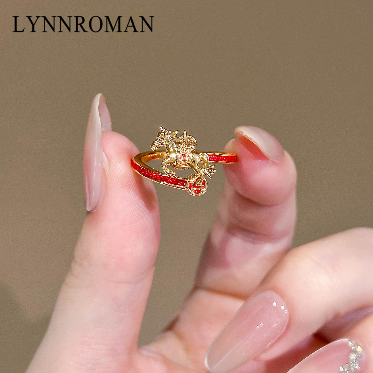 红绳小马戒指女高级感轻奢精致