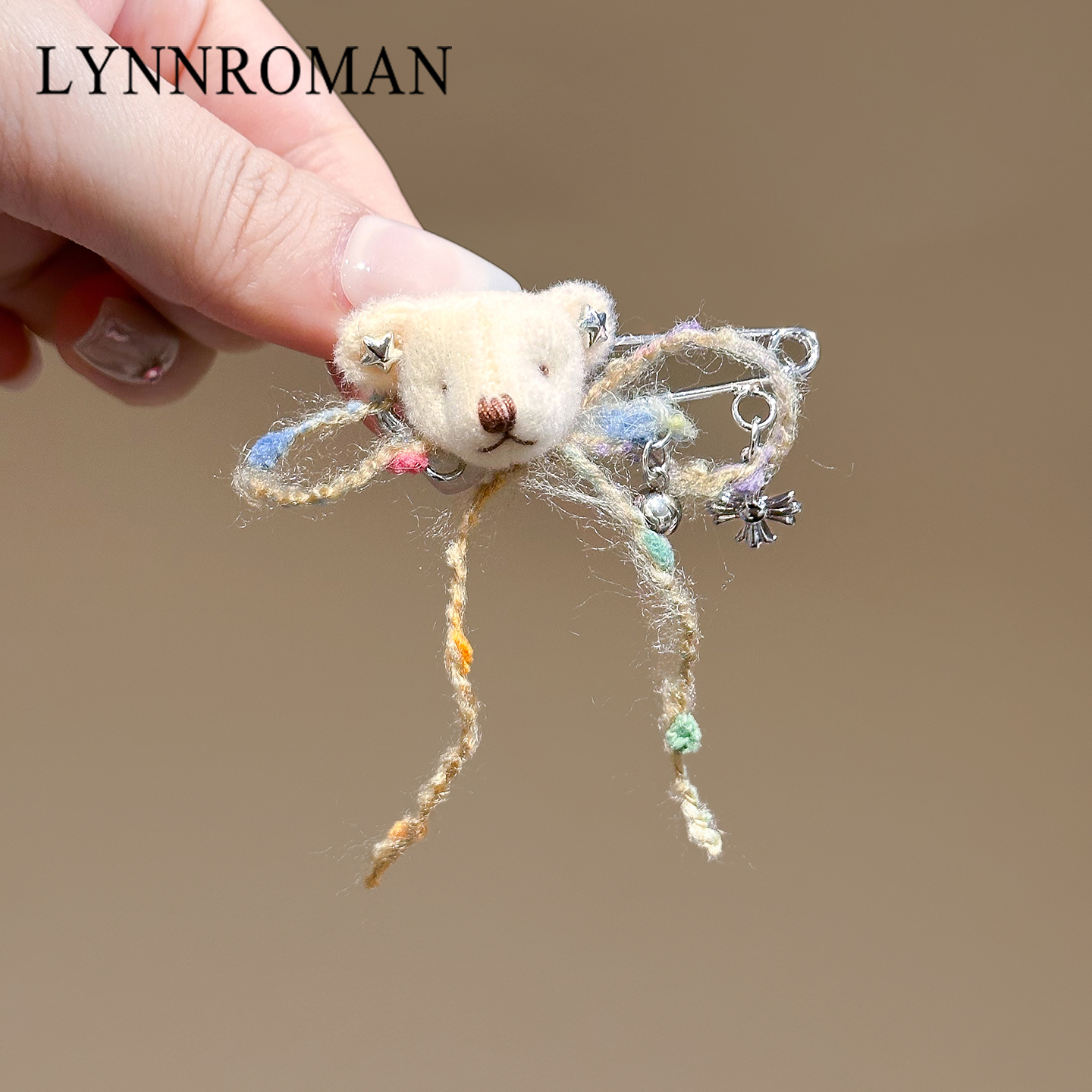 可爱小熊毛绒胸针女包包