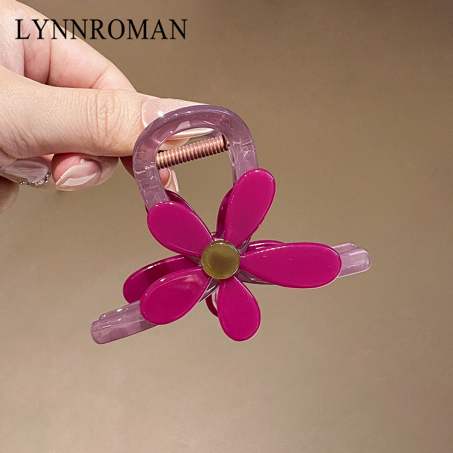 LYNNROMAN太阳花朵中号抓夹拍照鲨鱼夹后脑勺盘发夹半扎发卡发饰,饰品/流行首饰/时尚饰品新,发饰,淘宝优惠券,粉丝福利购,淘宝优惠卷