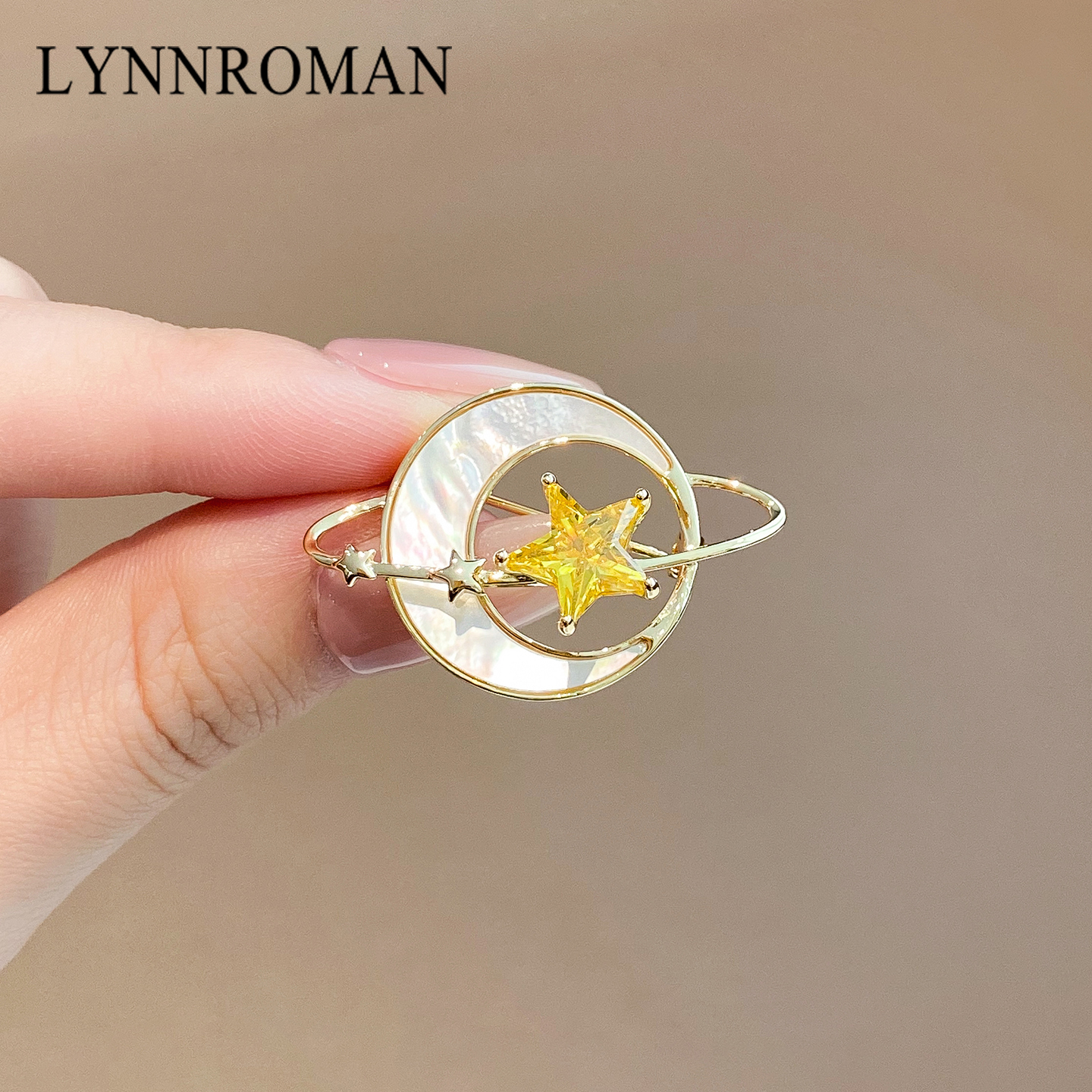 星月璀璨胸針女2025新款輕奢風