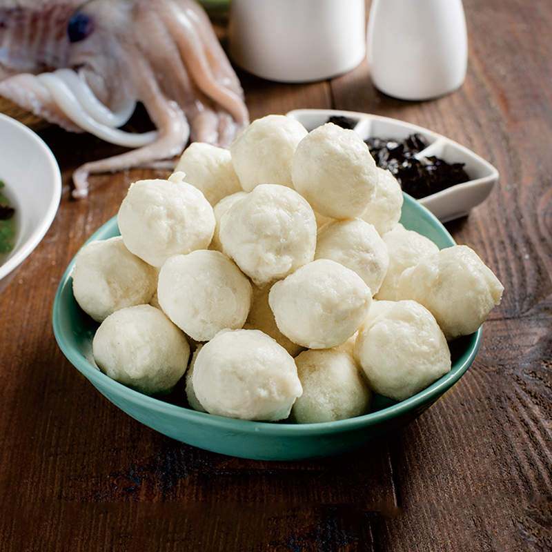 百洋福州鱼丸500g 连江纯鱼肉火锅手工q弹无添加福州包心小鱼丸子