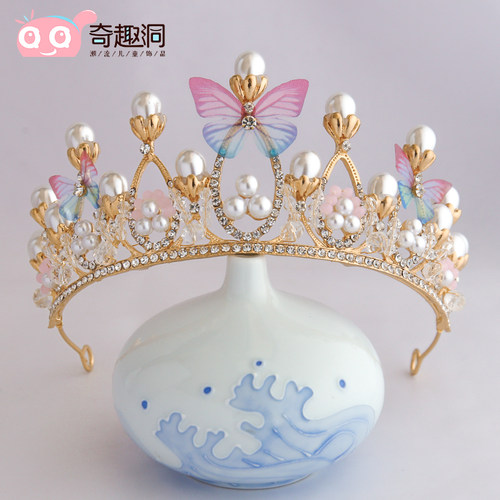 儿童皇冠新款公主新款蝴蝶