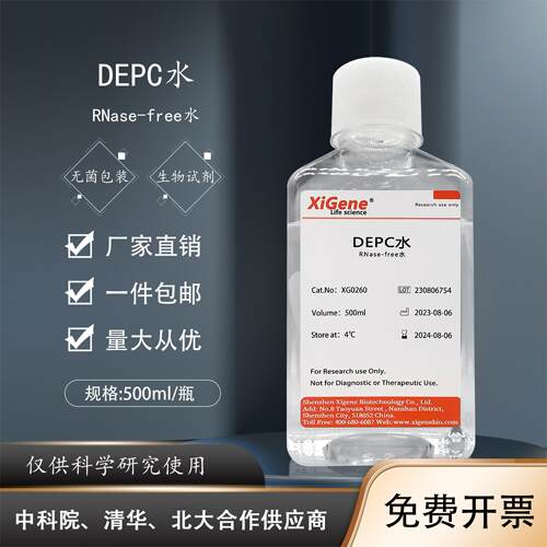 DEPC水 无酶无菌水 DEPC处理水 生物试剂 RNA提取