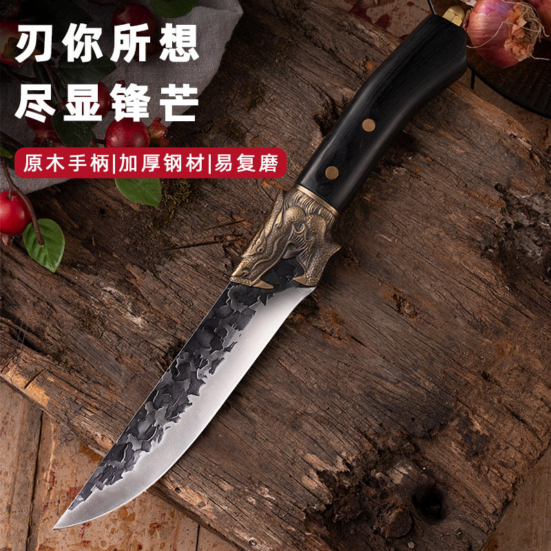 龙泉锻打剔骨刀不锈钢杀猪刀屠宰刀专业卖肉分割切菜厨房商用刀具