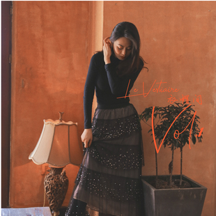 Bright·璀璨 衣帽间 水晶钻饰层叠半裙 奈时 INESL