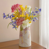 景德镇陶瓷手绘花瓶简约现代干花鲜花水培餐桌花器家居装 饰品摆件