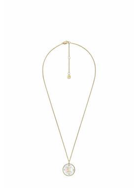 代购Fossil/化石女士金属感 polishing工艺锁扣可调节项链