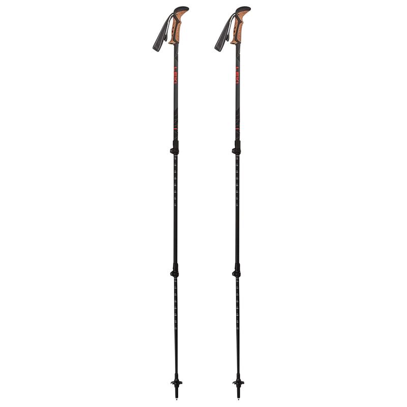 代购Leki徒步杖长度可调快速锁紧防滑握持三节伸缩铝合金杆