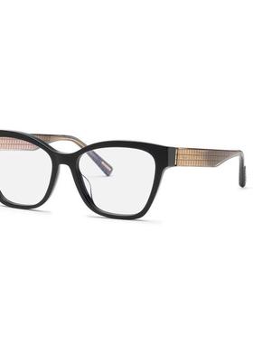 代购Chopard女士眼镜框方形全框黑色金属装饰日常佩戴通勤眼镜架