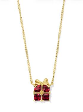 代购Kendra Scott饰品女士项链精致轻盈亮眼百搭红色金色