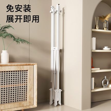 衣架落地室内折叠晾衣杆阳台家用可伸缩收纳挂衣架卧室简易晒衣架