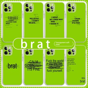 brat手机壳苹果15华为mate60周边iPhone16Promax小米14欧美潮牌vivo辣妹风OPPO时尚13charli xcx12潮流40高级