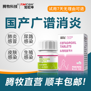 头孢氨苄片狗狗专用消炎药宠物消炎药猫咪感冒皮肤泌尿呼吸道感染