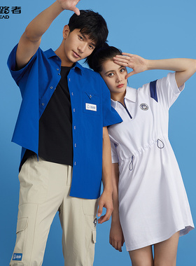 探路者POLO裙哆啦A梦女 春夏户外休闲透气连衣裙TAQK82662